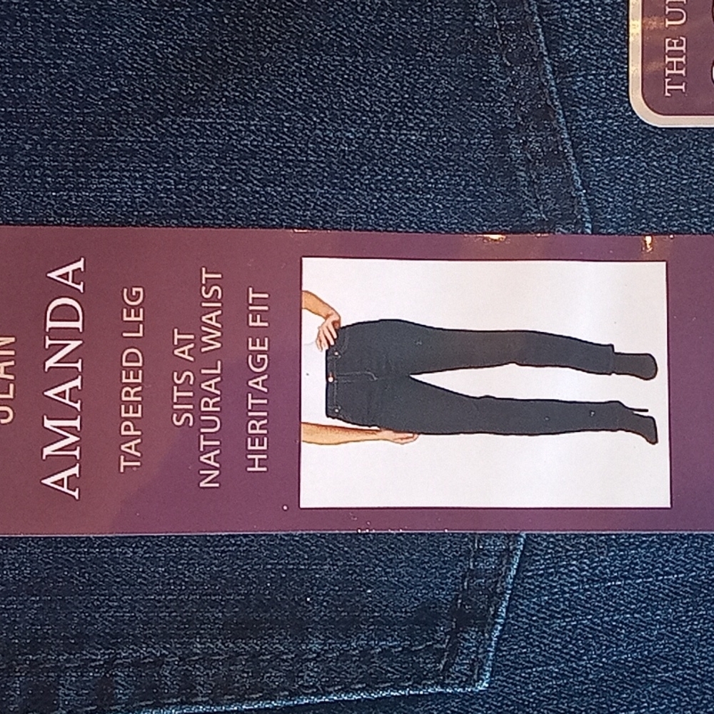 Denim Blue Jeans 14 By Gloria Vanderbilt NWT Heritage Amanda Cut Slimming - Picture 5 of 7